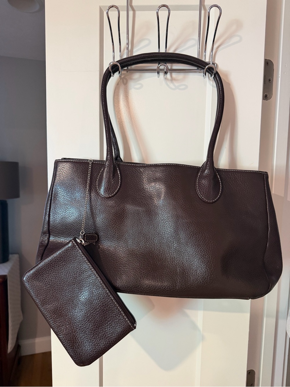 J.McLaughlin Leather Tote w/ Pouch